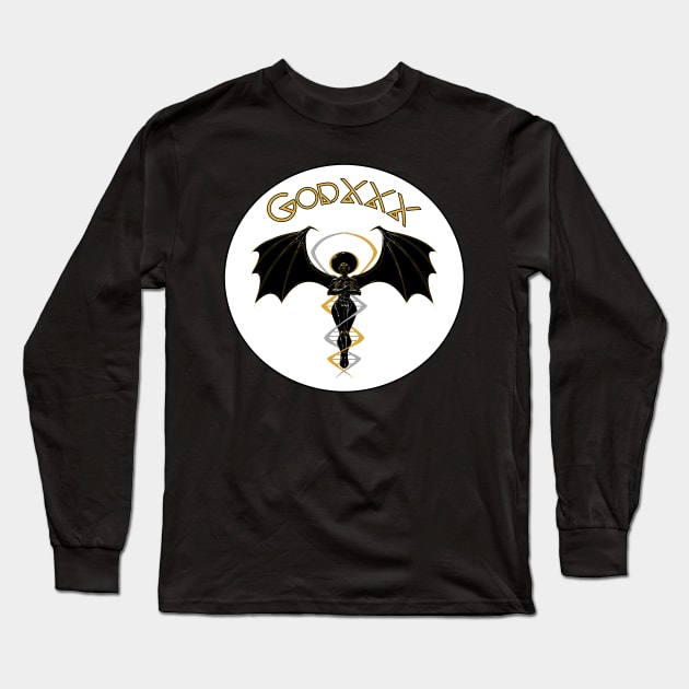 GODXXX (Circle Filled) Long Sleeve T-Shirt by The Melanites